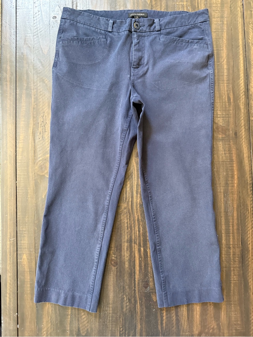 Banana Republic Women's Capri Chino Pants Navy Size 10 Casual Workwear Preppy